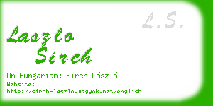 laszlo sirch business card