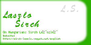 laszlo sirch business card